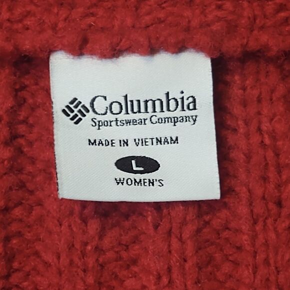 Cute Columbia Sportswear Red Vest Wool Blend sz L - Picture 6 of 7